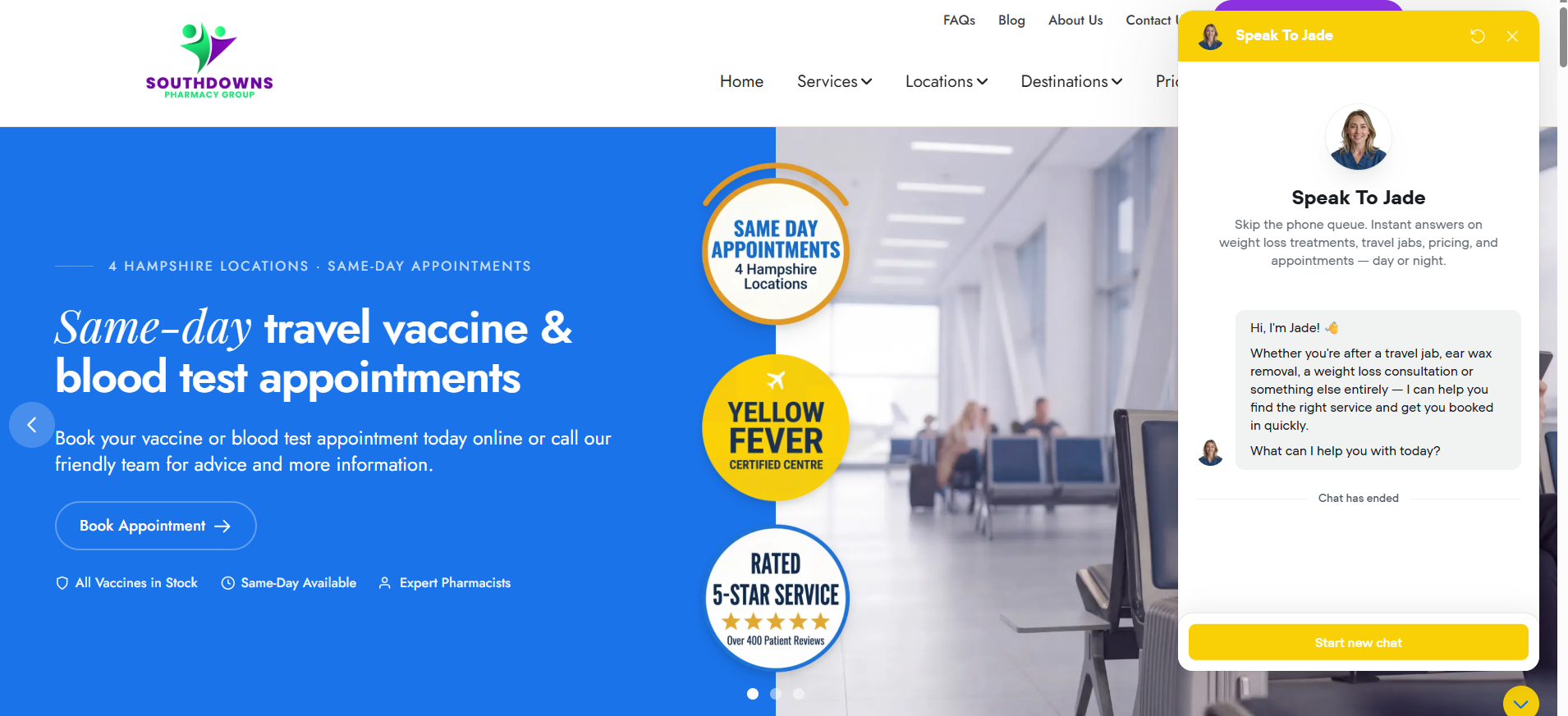 Southdowns Pharmacy Group website